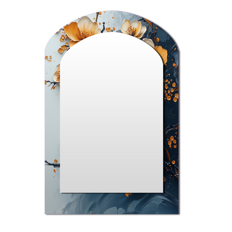 Miroir mural orange, 34 po x 25 po