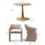 Ensemble de table et de chaises pour 2 personnes avec table ronde et 2 fauteuils en tissu rembourrés-29282309