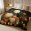 Couverture citrouille chat lune pour l'Halloween, couverture de lit légère et douce en peluche pour canapé, lit, chambre, salon, décoration intérieure-134290227