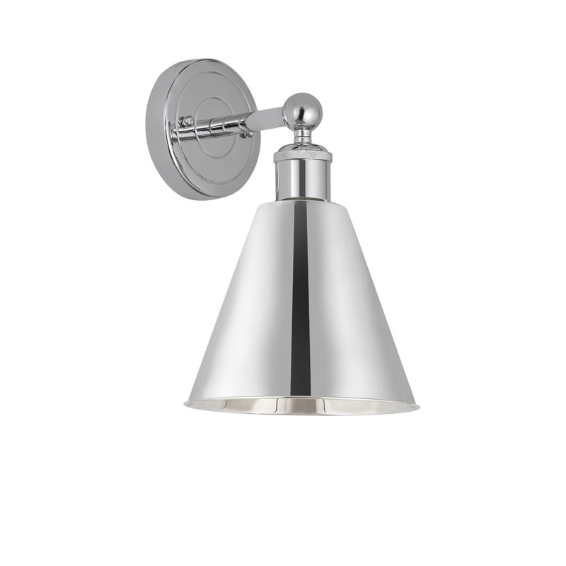 Applique murale 1 lumière 8 "Ballston Cone, Chrome poli