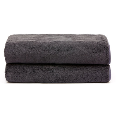 Ensemble de 2 serviettes de bain en coton tissé