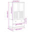 Wardrobe "VIGO" 90x55x170 cm Solid Wood Pine-1542660988