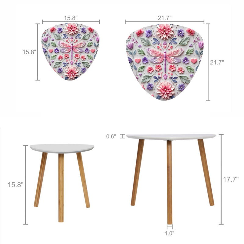 Ensemble de 2 tables basses gigognes Triangle