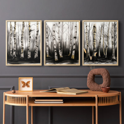 Lanscape Study Series II -Set of 3 Fric Giclee Prints -Prêt à accrocher