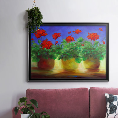 Geraniums II, reproduction d'art sur toile