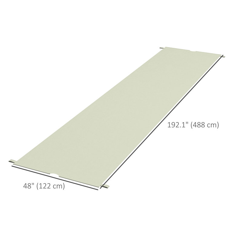Auvent de remplacement en polyester brun Outsunny