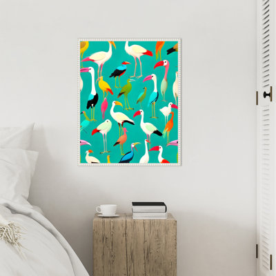 «The Dance of Bird Colors» par Maupin, reproduction d'art sur toile encadrée