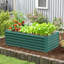 Lit de jardin surélevé galvanisé, boîte à fleurs 6 pi x 3 pi x 2 pi, vert