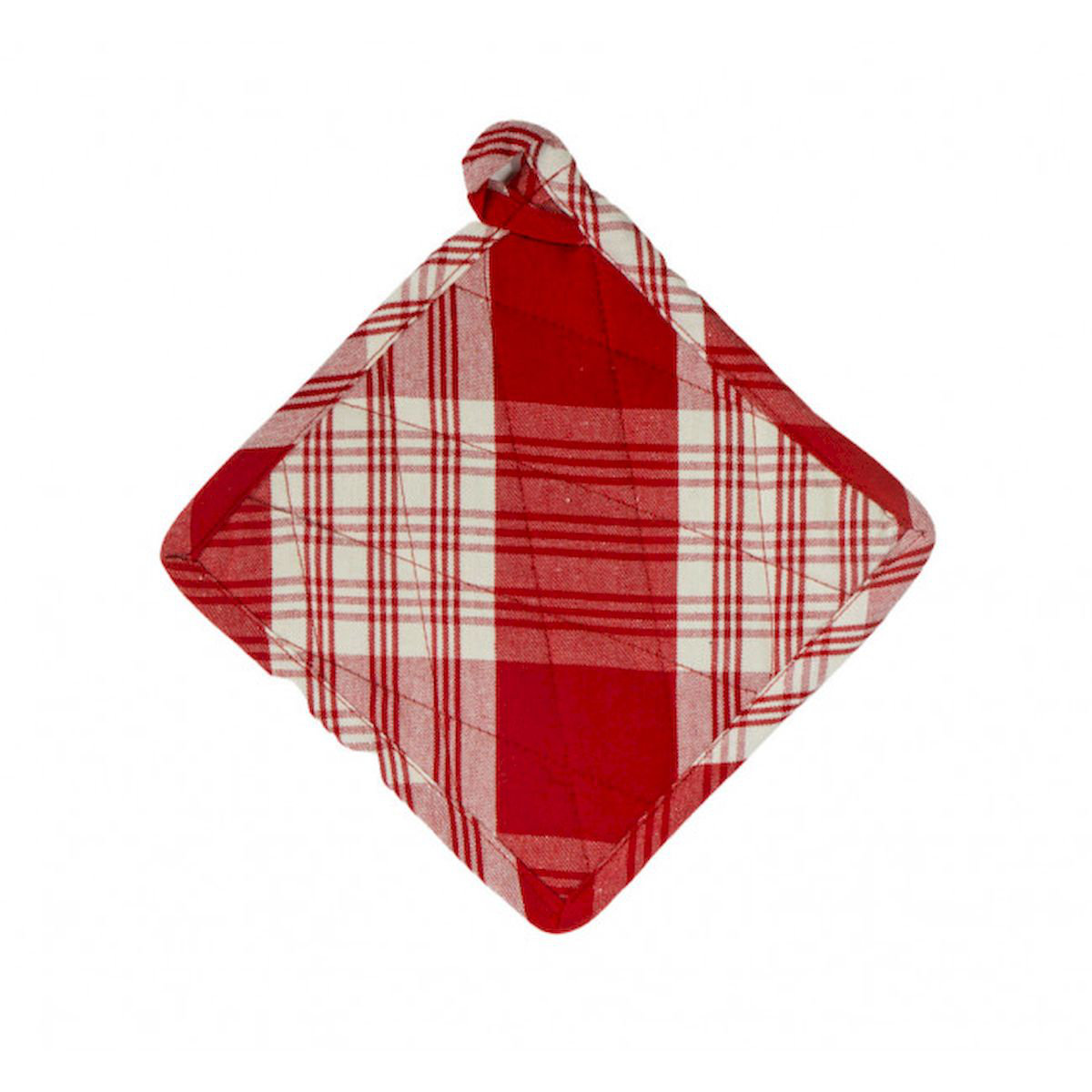 Red Plaid 100% Cotton Mini Oven Mitts With Silicone Palm (Set of 2)