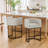 27"Upholstered Counter Height Bar Stools with Curved Barrel Back And Metal Frame-121250173