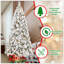 Arbre de Noël floqué avec 450 lumières à DEL blanc chaud - 1060 pointes, PVC enneigé et branches à aiguilles dures, conception à charnières pour une installation facile, support en métal robuste, arbre de vacances complet et réaliste-1611783300