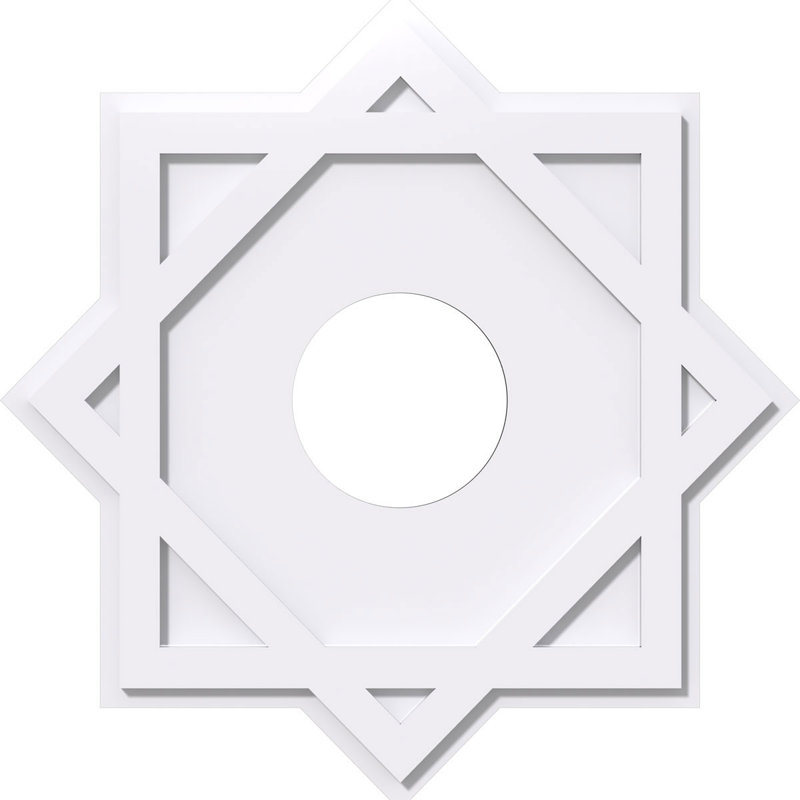 Médaillon de plafond contemporain en PVC de qualité architecturale de 18 po x P 1 po x P 10 po x P 1 po Axel