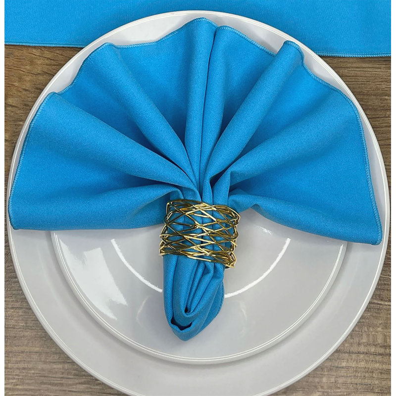 Atara Polyester Solid Colour Square Napkin, Turquoise