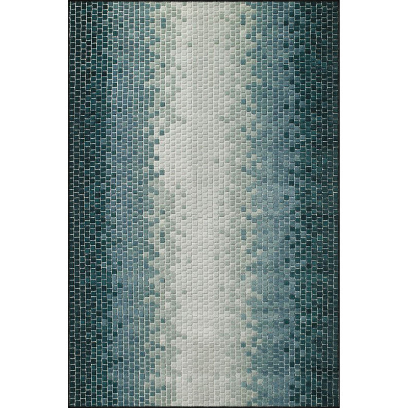 Pixel Patterned Woven Base Machine Washable Rug, Rectangle 3'3" x 4'11" Rug Pad Included