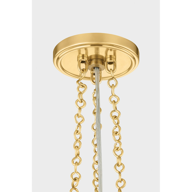 Awosting Pendant in Aged Brass, Brass, 6.25" H x 17" W x 17" D