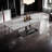 Rectangular rock plate dining table and chair set