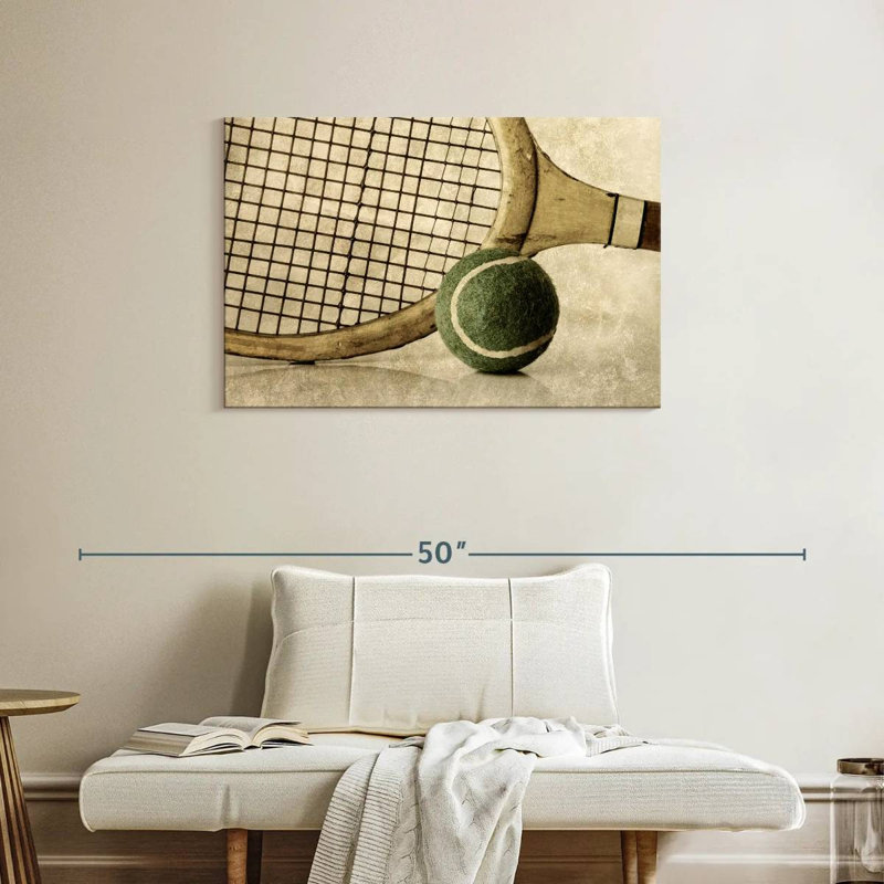 Raquette et balle de tennis Sireci, H 24 po x l 36 po