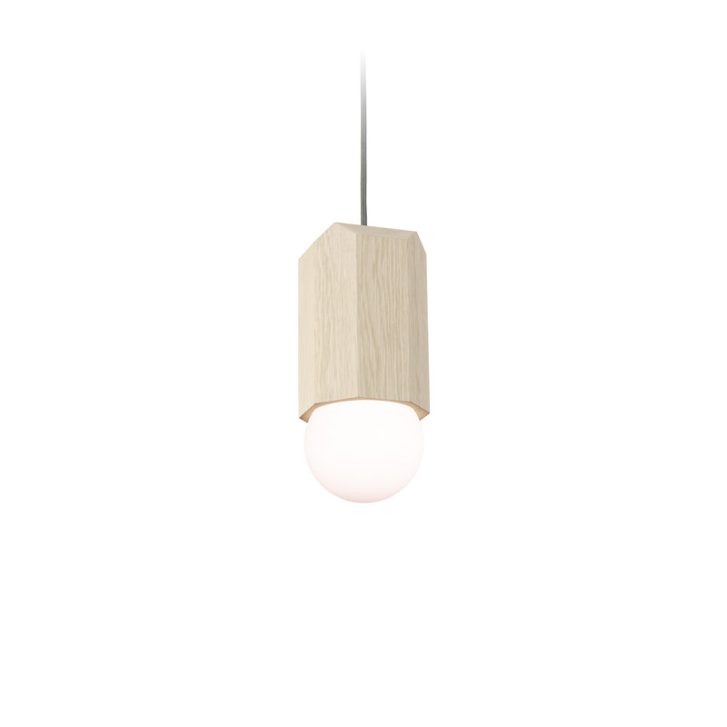 Bimar 1 - Light Pendant, White Washed Oak, Incandescent