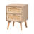 Willumsen 2-Drawer Nightstand in Oak Brown Finish, 21.7'' H X 15.7'' W X 15.7'' D