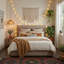 Linen 3-Panel Headboard Queen Bed Frame with Lift Up Storage, No Box Spring Needed, Light Brown-231838671-230536740