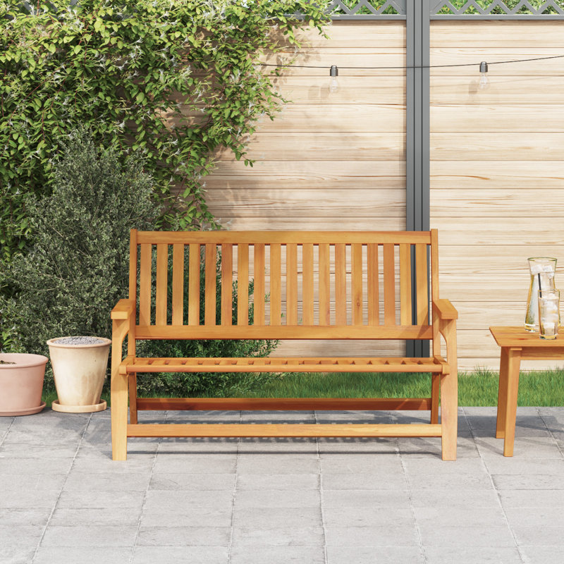 Solid Wood Acacia Outdoor Bench