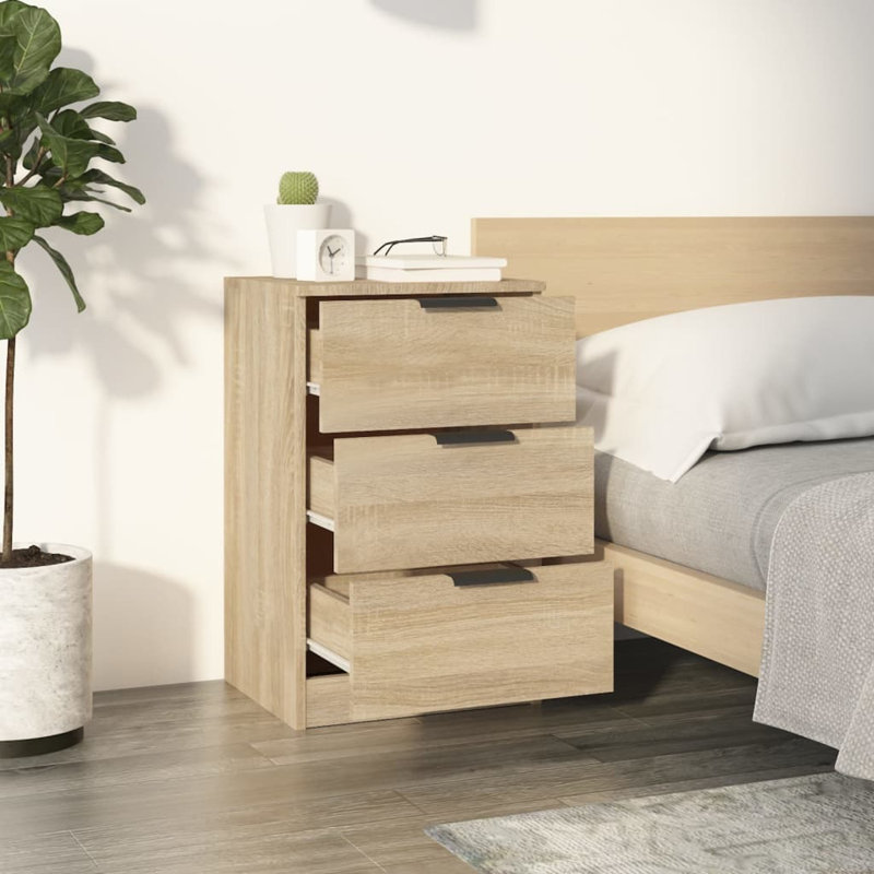 40cm W Bedside Table, Brown