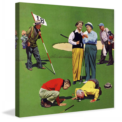 « dix-huitième trou » par john négligeable faisant, reproduction d’art sur toile tendue