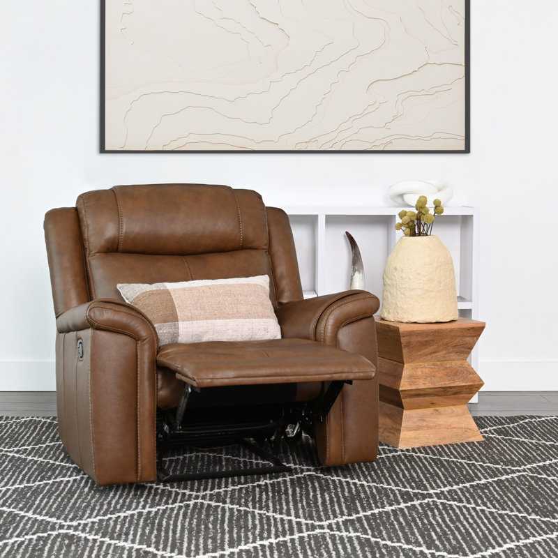 Fauteuil inclinable en cuir Yadhir