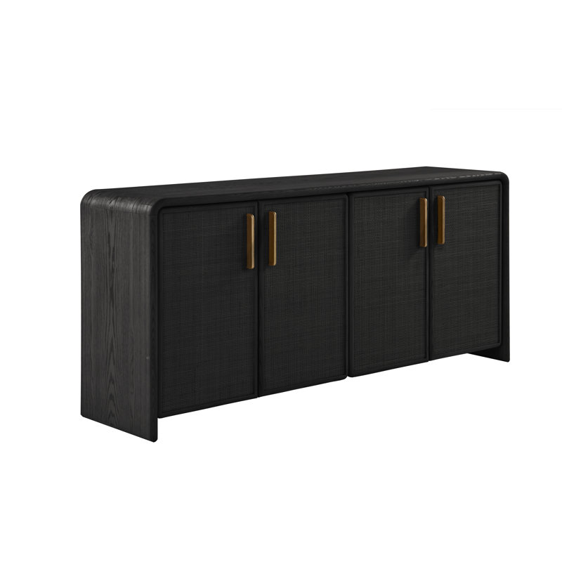 Buffet 4 portes Gasaway, Noir