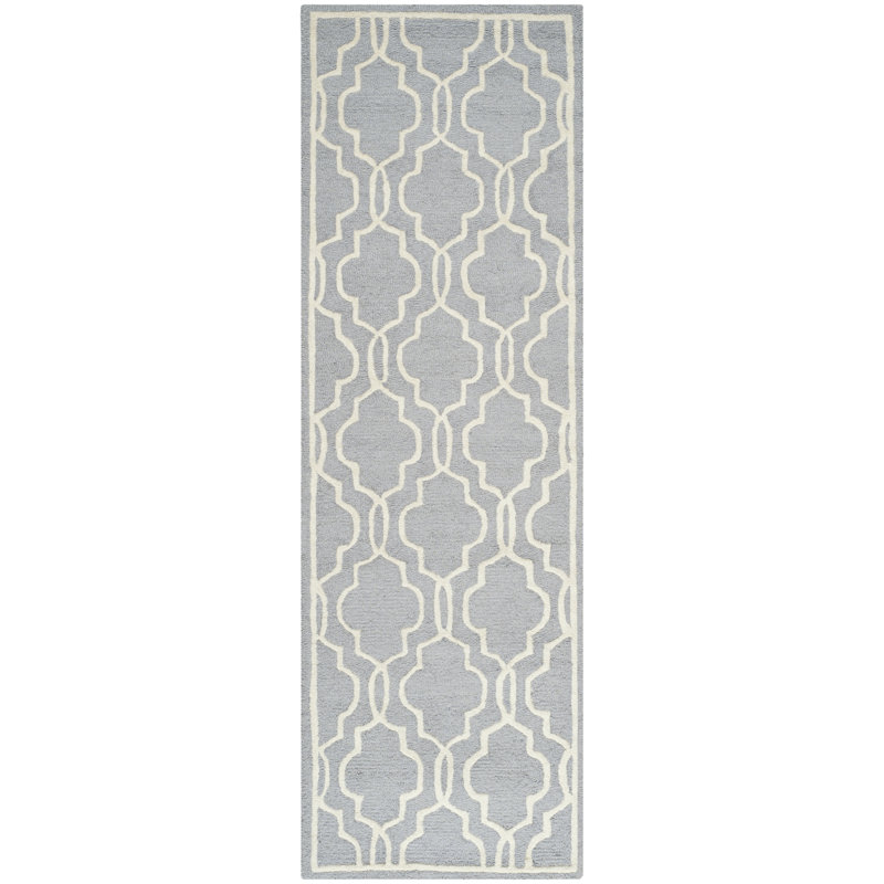 Cannen Hand Tufted Wool Geometric Rug, Runner 2'6" x 14'