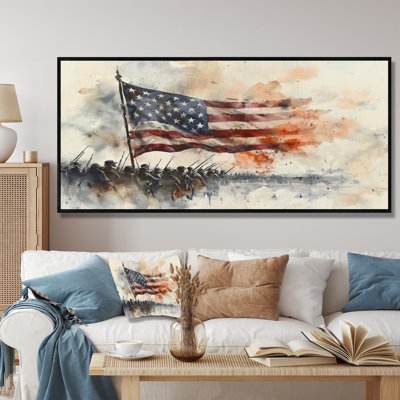 War Of 1812 With Usa Flag IV - Usa Patriotist Wall Art