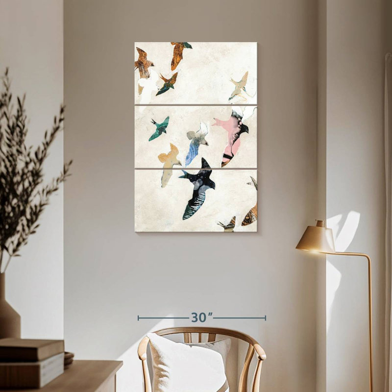 Brampt Abstract Birds II, 57" H x 36" W