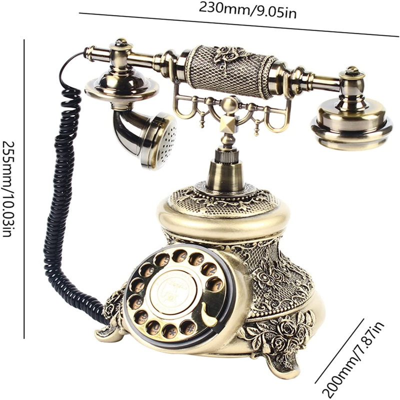 Téléphone décoratif rétro rotatif