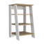 Armoire à linge Jenne, quatre tablettes ouvertes, finition chêne clair / blanc-1608747200