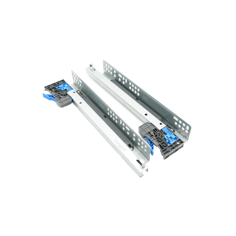 bingltd- Glissières de tiroir encastrées à ouverture sous le rail de 18 pouces à extension complète, capacité de charge de 100 lb (8 paires)