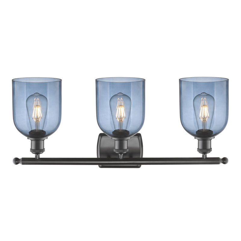 Anacaren 3 - Light Dimmable Vanity Light, Oil Rubbed Bronze, Princess Blue