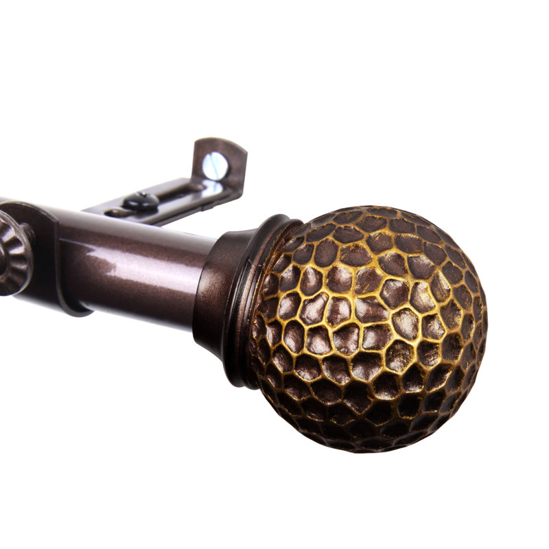 Tringle à rideaux Celio, 3/4 po de diamètre, Cacao, 66" – 120"