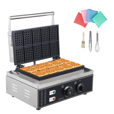 Gaufrier commercial rectangulaire en acier inoxydable 110V