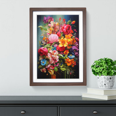 Floral Action Painting No.3 Framed Print