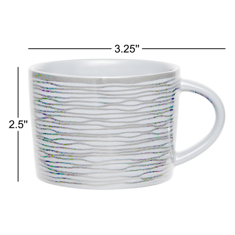 Tasses à tourbillon 6 oz. Noritake, Blanc