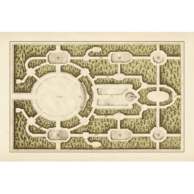 Garden Maze I by J.F. Blondel - Wrapped Canvas Print