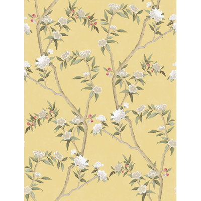 Laughlin Chinoiserie Floral Vine 10.05M X 53Cm Matte Wallpaper Roll
