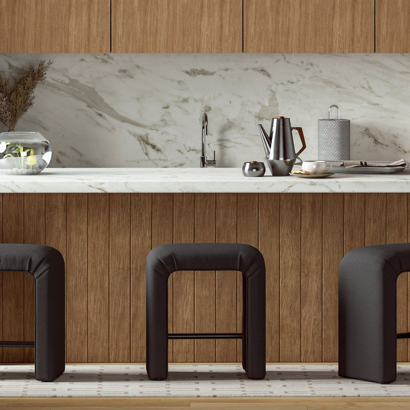 Berik Upholstered Counter Stool, Boucle , Palladian Charcoal