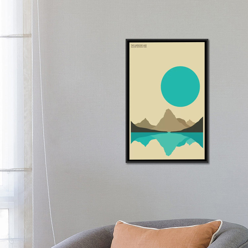 Glacier, impression sur toile tendue, H 18 po x l 12 po x 1,5 po, Pas de tapis, Toile tendue