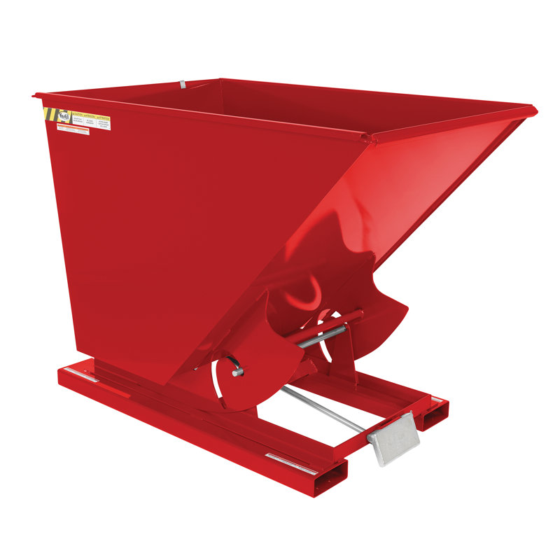 Steel Open Kitchen Trash Can - 479.31 Gallons, Soda Red