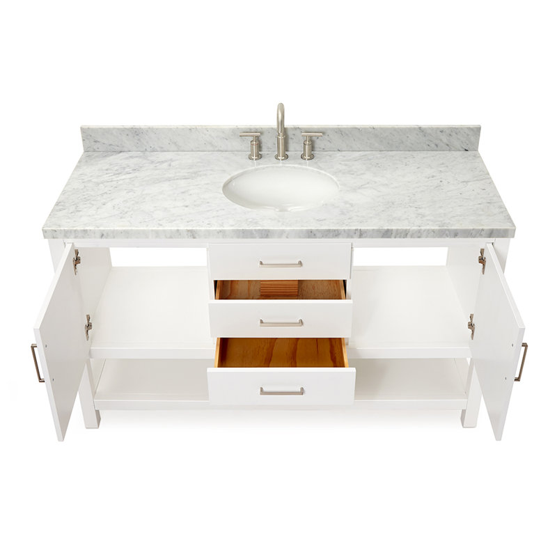 Bayhill 61'' W Single Vanity, White