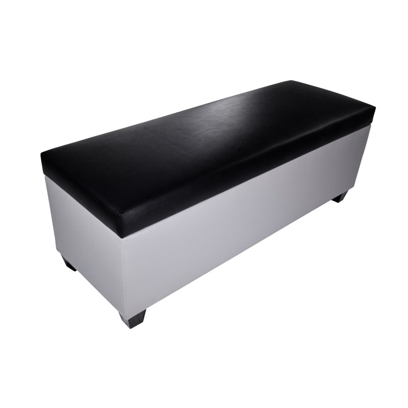 Banc de rangement pour chaussures 36 paire Kenyon, Noir / Noir