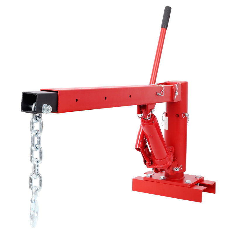 Camion-grue en acier avec pompe hydraulique manuelle, capacité de 1000 lb, rouge