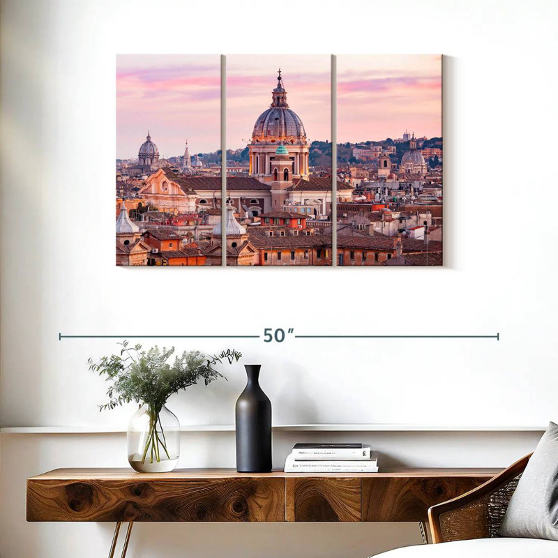 Sebbie Rome, coucher de soleil, paysage, H 24 po x l 38 po