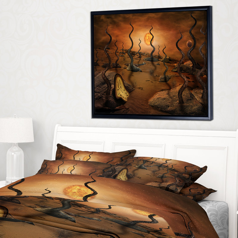 «Look to future», reproduction d'impression sur toile tendue, H 12 po x l 20 po x P 1 po, Cadre noir